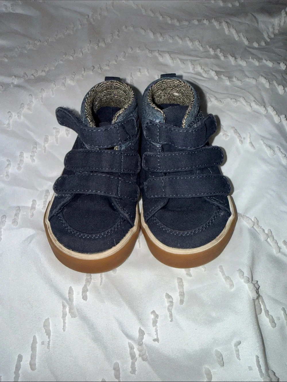 Old Navy Navy Blue Kids Velcro High-Top Sneakers